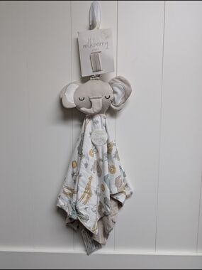 Milkberry Elephant Lovey Blanket Tag